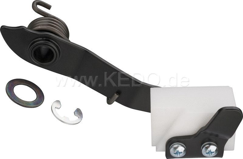 Kedo Chain Tensioner Set  complete incl spring  slider and small parts  tensioner arm stainless steel powder coated. | 28603