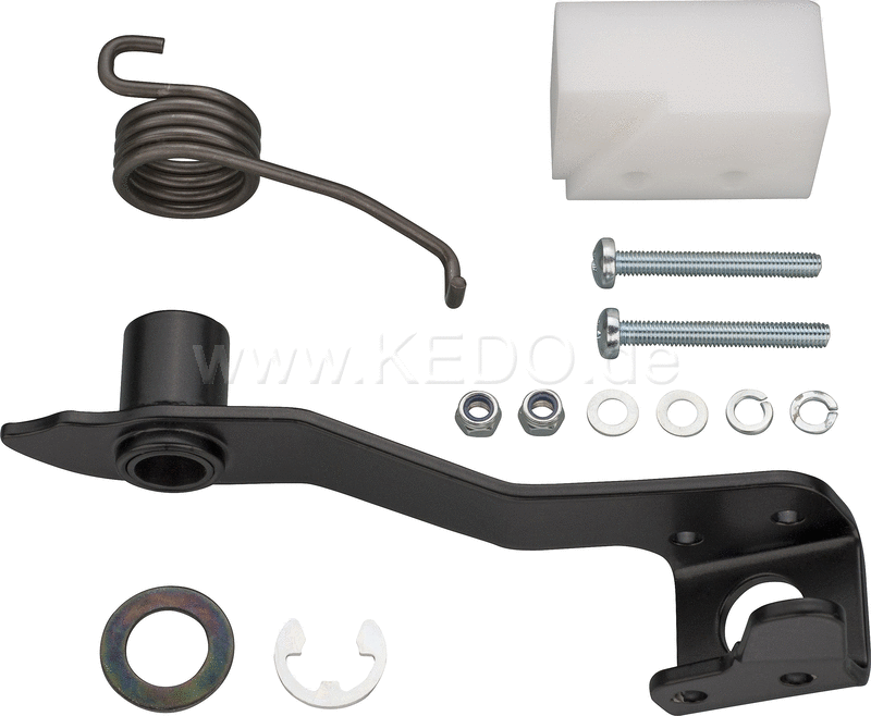 Kedo Chain Tensioner Set  complete incl spring  slider and small parts  tensioner arm stainless steel powder coated. | 28603