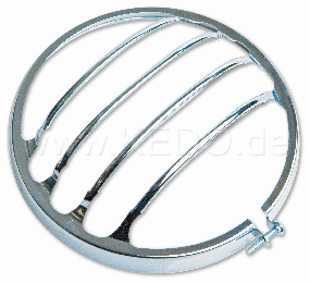 Kedo Paris-Dakar Head Lamp Protector  Chrome Plated  suitable for item 29191RP  170mm internal diameter. | 29045