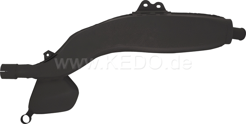 Kedo Replica Silencer  Stainless Steel with Heat Resistant Black Coating (OEM Shape  WITHOUT Heat Shields) | 29151