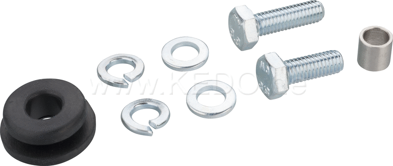 Kedo SR500 Mounting Kit Complete for OEM Chain Guard (rubber  bush  screws  washers) | 29499