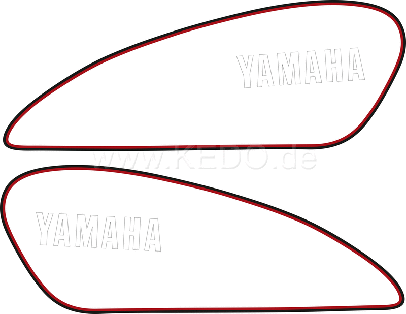 Kedo Fuel Tank Decal Dark Blue / White / (Replica  dark-blue inner space has to be painted) | 29557