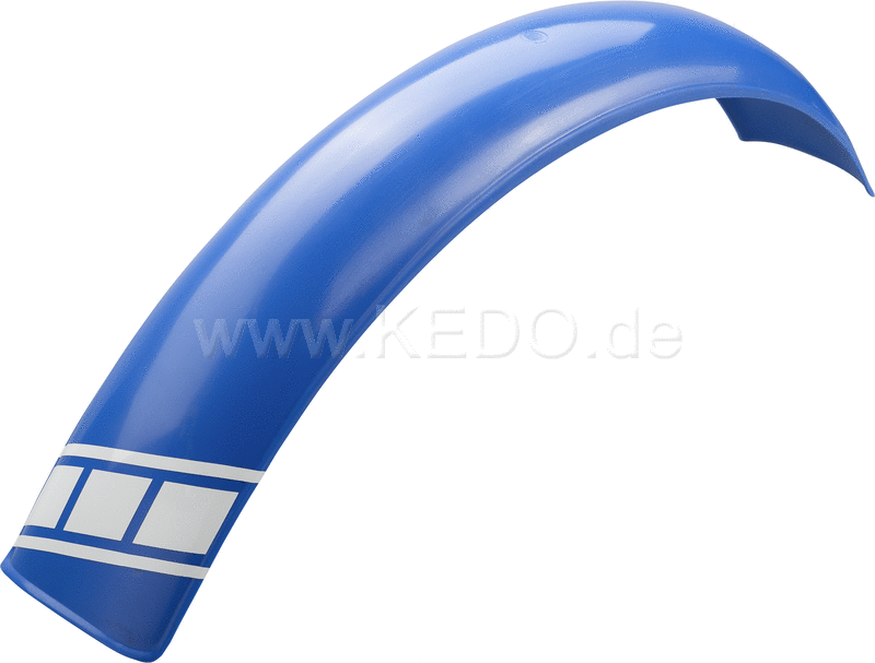 Kedo Trial Front Wheel Fender style engine  blue colored  dim. approx .: 740mm long  100mm wide  max. 135mm radian measure  incl. SpeedBlock decal | 30077B