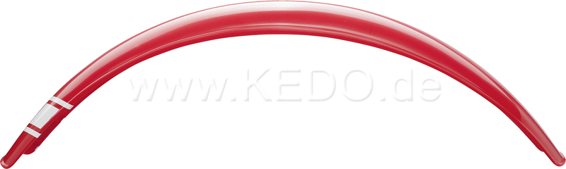 Kedo Trial Front Wheel Fender style engine  red colored  dim. approx .: 740mm long  100mm wide  max. 135mm radian measure  incl. SpeedBlock decal | 30077R