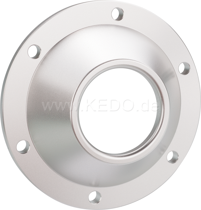 Kedo Racing End Cap 'Open'  aluminum CNC-milled  silver anodised  suitable for 4 Supertrapp and S-Trapp exhaust | 30110