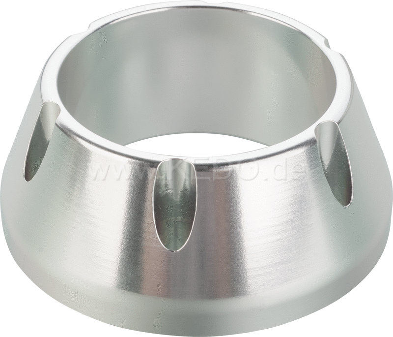 Kedo Racing End Cap 'Open'  aluminum CNC-milled  silver anodised  fits 3 XTrapp muffler | 30112