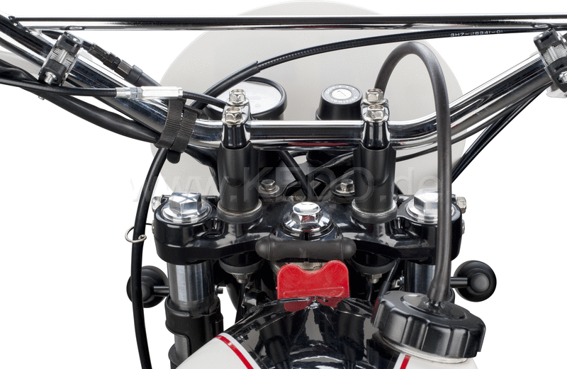 Kedo Handlebar riser in original Optics with + 30mm elevation  CNC milled from high tensile tempered steel  black powder coated  1 pair | 30142