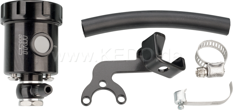 Kedo Rear aluminum Brake fluid reservoir  including stainless steel bracket and hose (without mounting passenger footrest bracket  this bracket remains) | 30294