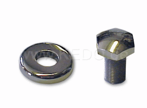 Kedo Front Fork Top Yoke Screw  Two-Piece Set  Stainless Steel  Polished | 30353