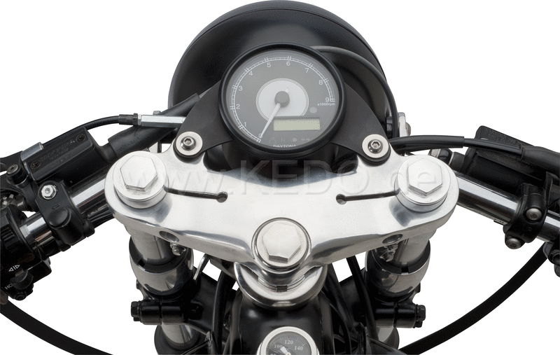 Kedo Speedometer Bracket 'mezzo Mille'  aluminum black anodised (suitable for all Velona 80mm instruments  E.G. item 40858 or 40911) | 30538