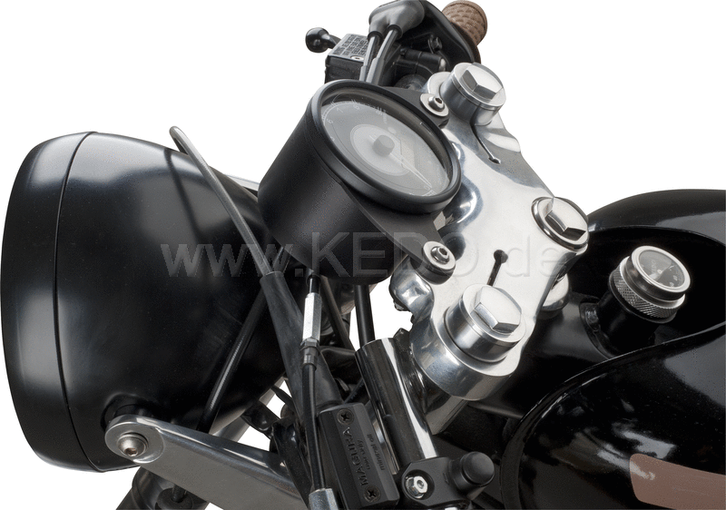 Kedo Speedometer Bracket 'mezzo Mille'  aluminum black anodised (suitable for all Velona 80mm instruments  E.G. item 40858 or 40911) | 30538