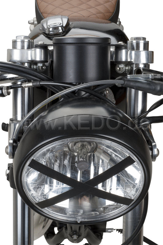 Kedo Speedometer Bracket 'mezzo Mille'  aluminum black anodised (suitable for all Velona 80mm instruments  E.G. item 40858 or 40911) | 30538