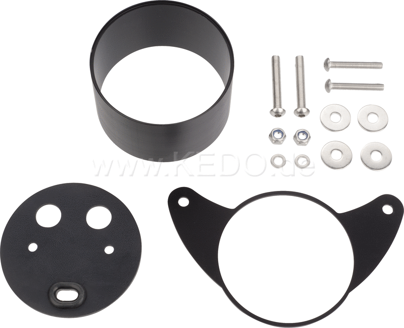 Kedo Speedometer Bracket 'mezzo Mille'  aluminum black anodised (suitable for all Velona 80mm instruments  E.G. item 40858 or 40911) | 30538