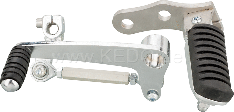 Kedo Rearsets  Complete Kit Incl. And brake-shift pedal  stainless steel baseplate  incl. Brake-and Shift Lever (comes with Certificate of Producer) | 30559A