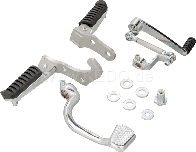 Kedo Rearsets  Complete Kit Incl. And brake-shift pedal  stainless steel baseplate  incl. Brake-and Shift Lever (comes with Certificate of Producer) | 30559A