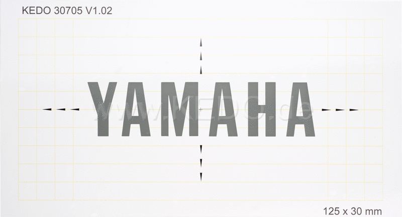 Kedo Stencil 12 5x3cm 'YAMAHA' logo  1 Piece | 30705