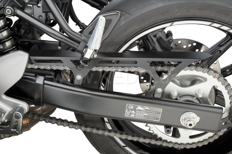 Kedo Competition Chain Guard  black plastic-coated aluminum  including mounting material. | 30727