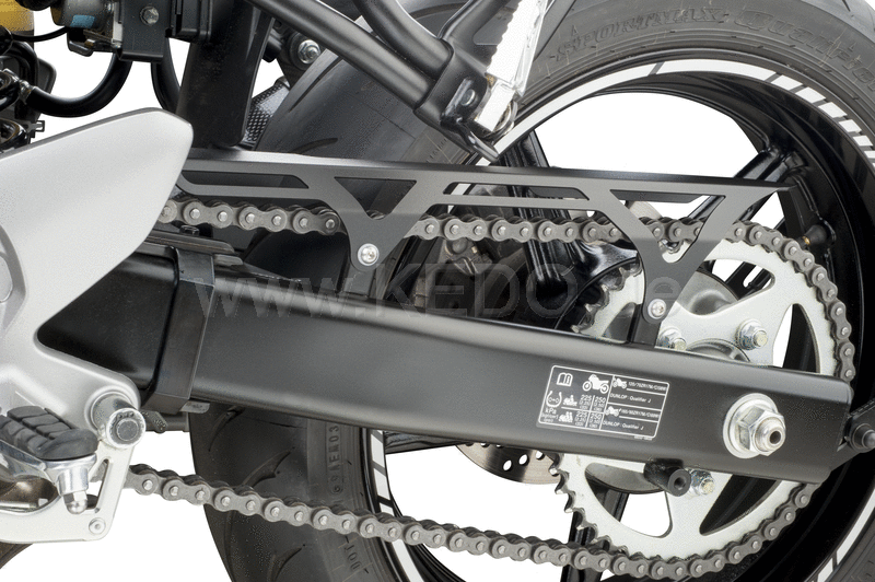 Kedo Competition Chain Guard  black plastic-coated aluminum  including mounting material. | 30727