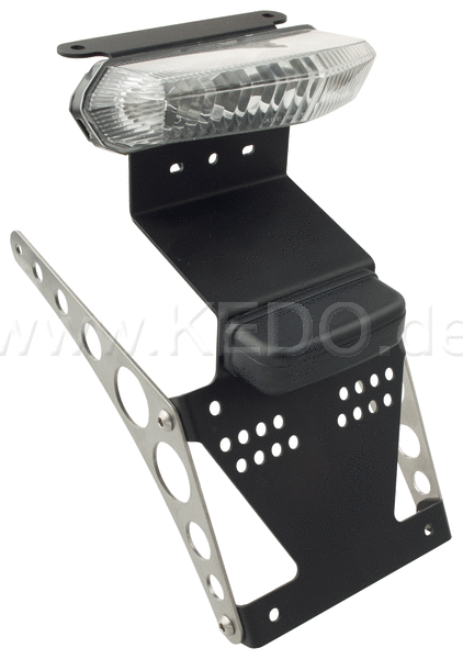 Kedo Competition' License Plate Holder  complete with LED Taillight  Clear Lens (New 2014 Series with Brighter Taillight) | 30815