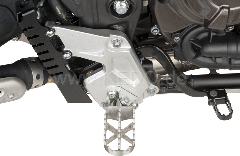 Kedo Heavy Duty Enduro Footpegs  stainless steel  1 pair  serrated & Widened  contact area approx. 46x84mm  incl. Footpegs bracket zinc plated | 30950