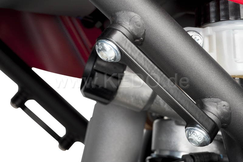 Kedo T7 Passenger footpeg Lashing Bracket  covers the holes  used as a lashing option for luggage or transportation  stainless steel 8mm | 31050