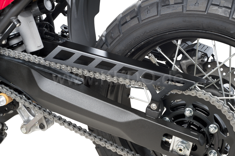 Kedo T7 aluminum Chain Guard  short sporty optic  made of sturdy 2mm aluminum  matt black coated  Including mounting material | 31053