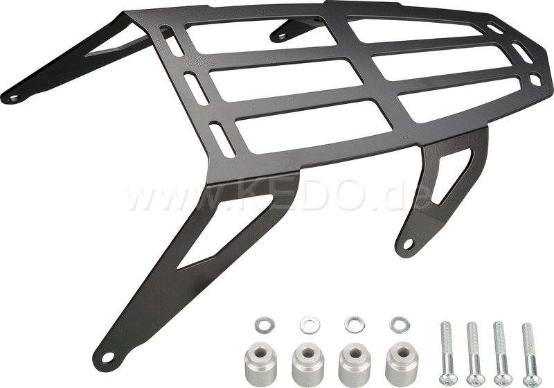 Kedo T7 aluminum rack (luggage rack)  4mm aluminum black coated  light and stable  for operation person-one  for soft luggage up to 5kg | 31055R