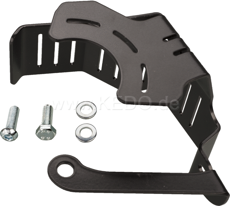 Kedo Protection / Cover for Rear Brake Caliper  2mm stainless steel black plastic coated | 31060