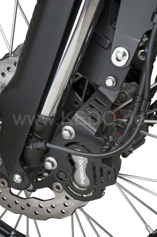 Kedo T7 Front Brake Caliper Cover left / right  2.5mm stainless steel black coated  reliable protection  easy mounting  delivered ready to mount | 31080