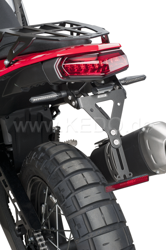 Kedo T7 License Plate Bracket  moves the license plate below the tail light  license plate angle adjustable  short sporty rear end  with loom | 31081