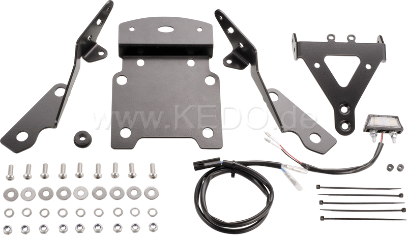 Kedo T7 License Plate Bracket  moves the license plate below the tail light  license plate angle adjustable  short sporty rear end  with loom | 31081