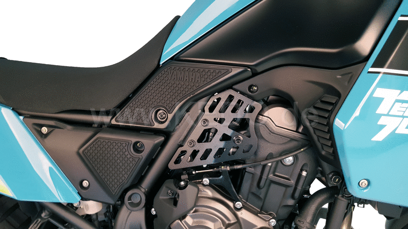 Kedo T7 engine side plate set for left / right  protect the open section right behind the engine  replaces the original brackets  steel black coated | 31095