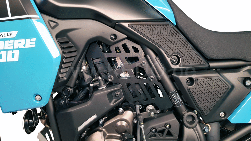 Kedo T7 engine side plate set for left / right  protect the open section right behind the engine  replaces the original brackets  steel black coated | 31095