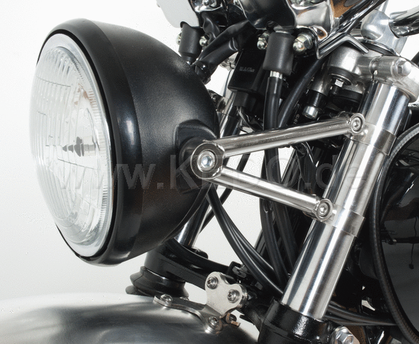 Kedo Head Light Bracket 'Tube'  Stainless Steel  Polished  Length approx. 135mm  1 Pair | 32276