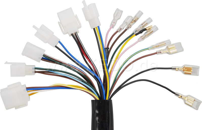 Kedo Replica wiring harness PLUS  crimped internal connections  including mating connectors set (Allows original connection on vehicle side if modified). | 40076-18