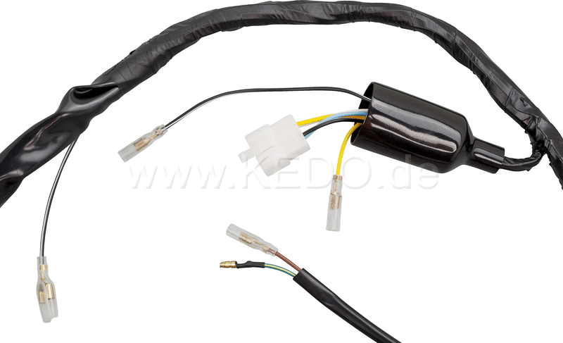 Kedo Replica wiring loom PLUS  crimped internal connections  including matching connectors set (Allows original connection on vehicle side if modified). | 40078-18