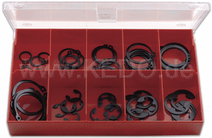 Kedo Circlip Set 7-30mm  10 Sizes / 2 Shapes  5 Pieces each | 40105