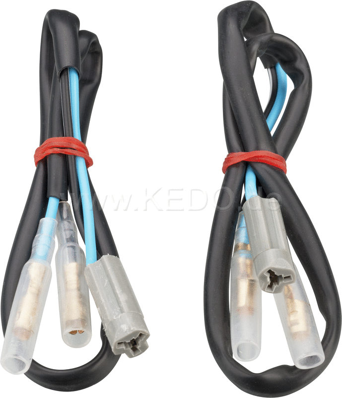 Kedo Adapter Wiring Loom for aftermarket indicators  length 38cm  YAMAHA plug to Japanese Bullet Connectors. 1 Pair | 40174