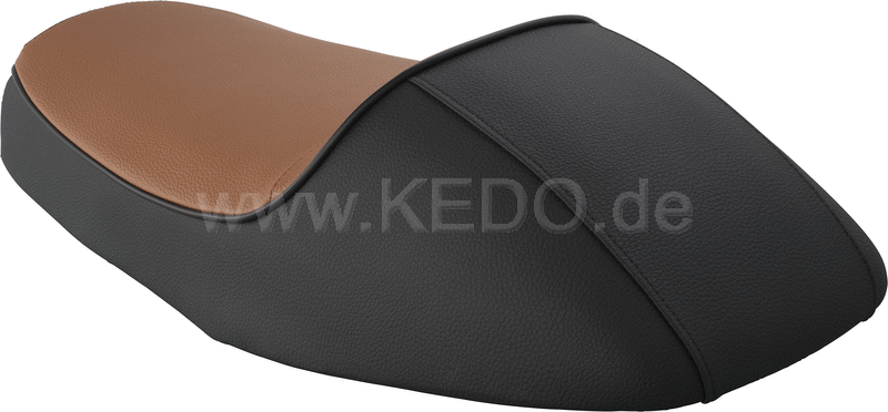 Kedo Seat 'Classic Racer' black / brown  ready-to-mount incl rear seat brackets. | 40292