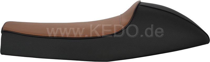 Kedo Seat 'Classic Racer' black / brown  ready-to-mount incl rear seat brackets. | 40292
