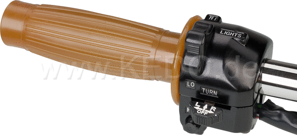 Kedo Handlebar switch Yamaha Style 'Classic' (Lights HI / LO  horn  indicators  like Housing SR OEM) including connectors and wiring diagram. | 40461