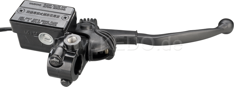 Kedo Replica Master Cylinder '48T' including Black Brake Lever Clamp and Brake Light Switch  Suitable for OEM LH thread Mirror | 40462