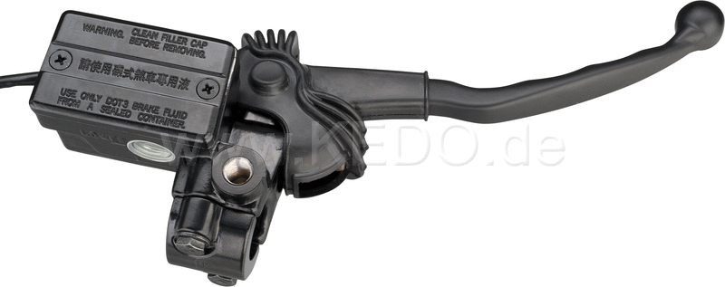 Kedo Replica Master Cylinder '48T' including Black Brake Lever Clamp and Brake Light Switch  Suitable for OEM LH thread Mirror | 40462