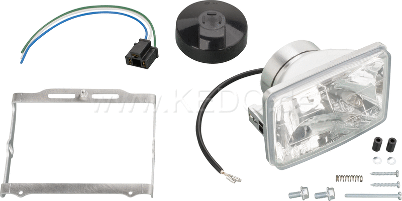 Kedo H4 Headlight insert with Clear Lens for original Headlight Fairing  E-approved  adjustable  with parking light | 40495RP