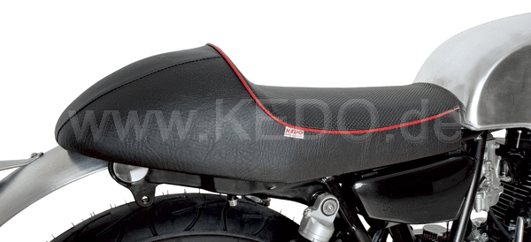 Kedo Seat 'Classic Racer'  Black with Red Piping  including rear brackets. | 40577
