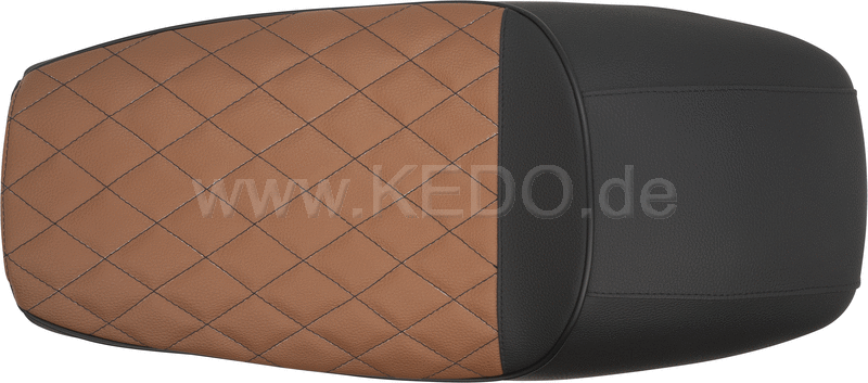 Kedo Seat 'Classic Racer' black / brown  top with hand sewn diamond pattern  ready-to-mount incl rear seat brackets. | 40582