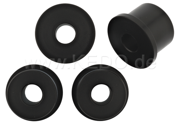 Kedo Top Yoke Bushings (Massive) for Handlebar Clamp  Black Plastic  Set of 4 | 40701