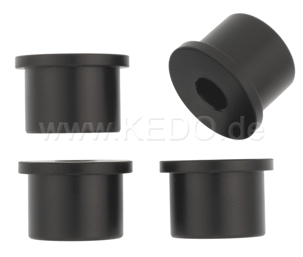 Kedo Top Yoke Bushings (Massive) for Handlebar Clamp  Black Plastic  Set of 4 | 40701