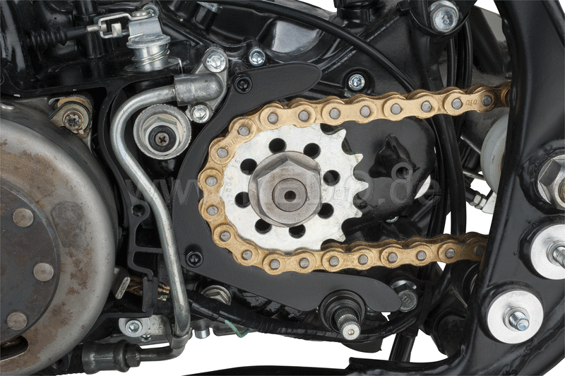 Kedo aluminum Chain Guide (Case Saver)  black powder coated  including black anodized aluminum bolts. | 40720