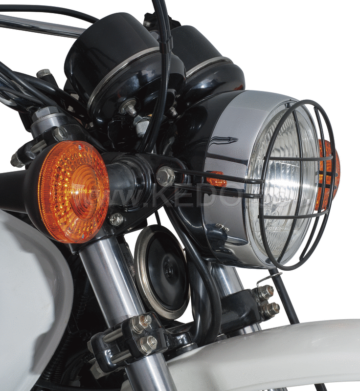 Kedo Head Light Grill 'Xcountry'  black coated  suitable for headlight Diameters max 180mm (overall external diameter!). | 40797